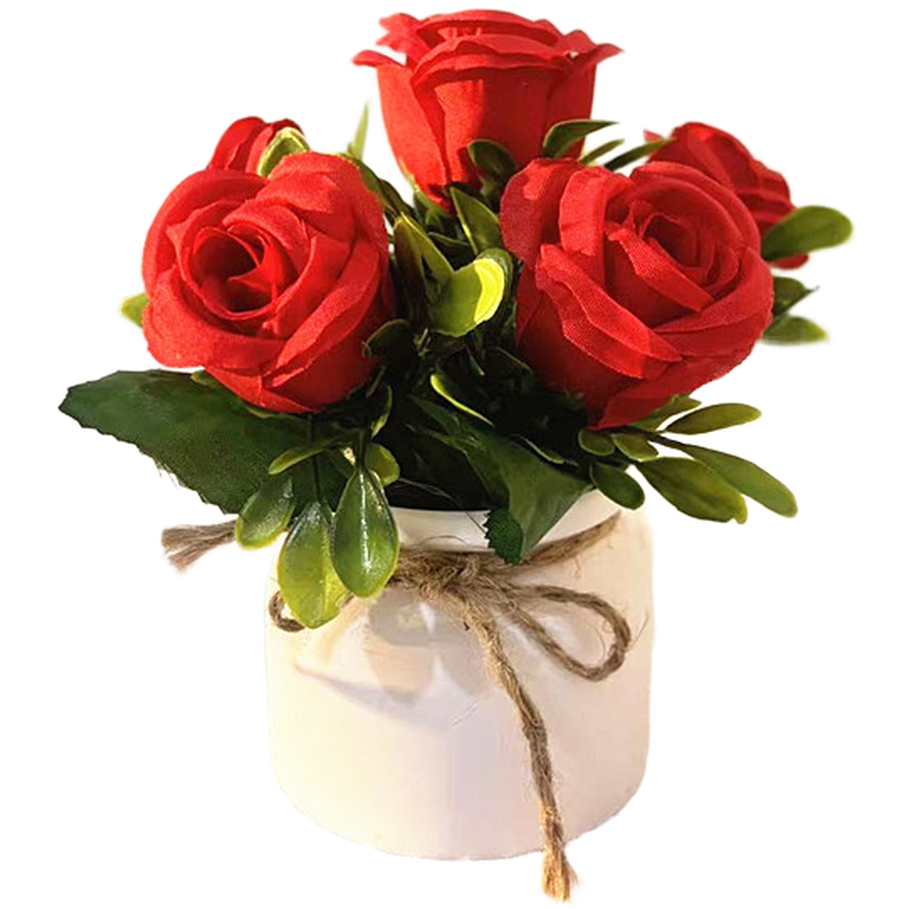 15cm Artificial Bonsai with Lifelike Petals for Indoor Table Decor