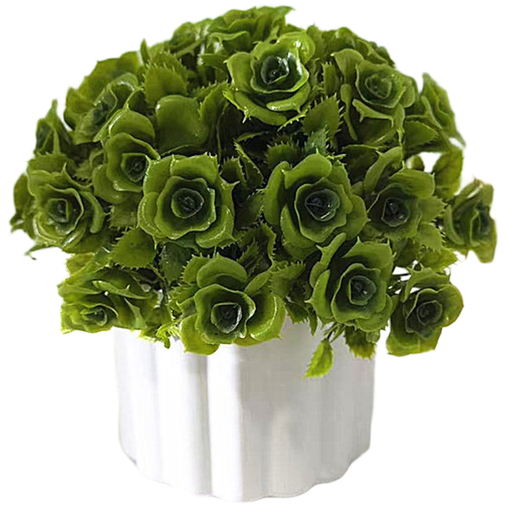 Artificial Bonsai Decor Plastic Rose Blossoms for Tabletop Desk Styling