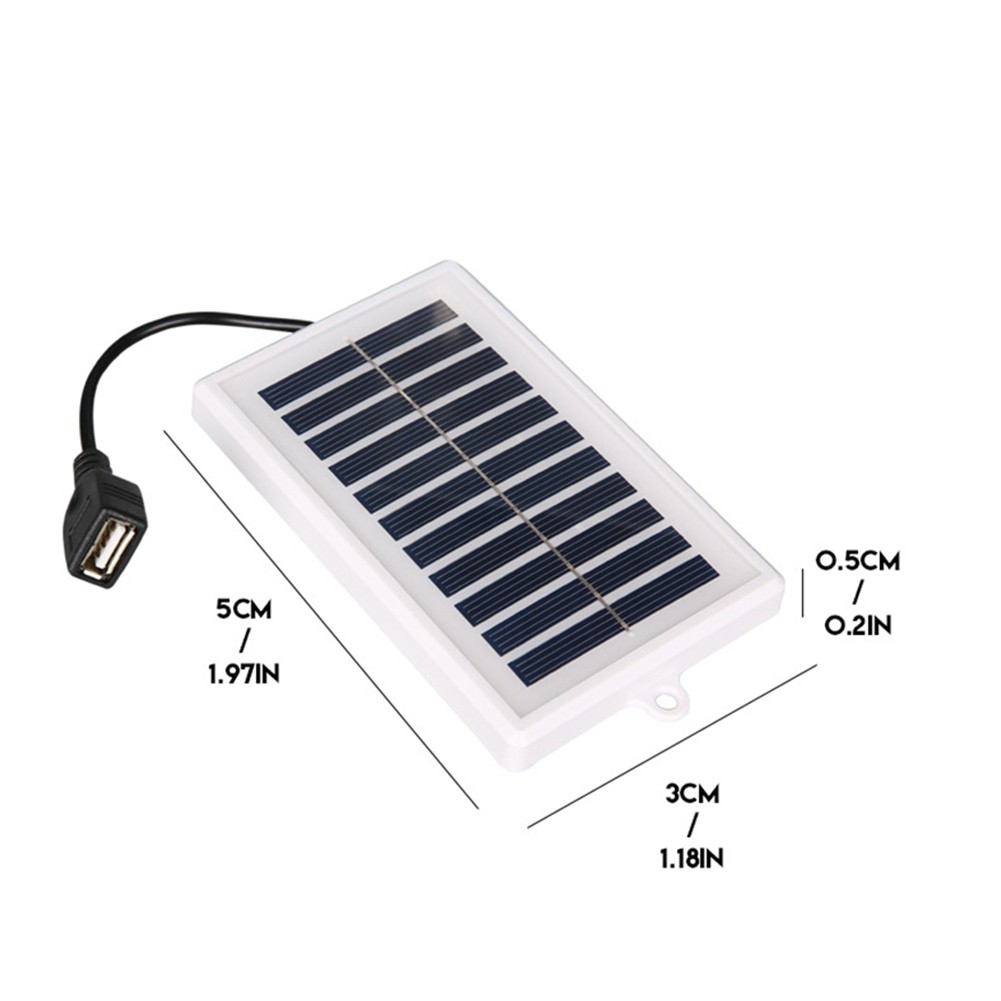 2W 5V Portable Solar Panel USB Interface for Outdoor Lighting and Devices