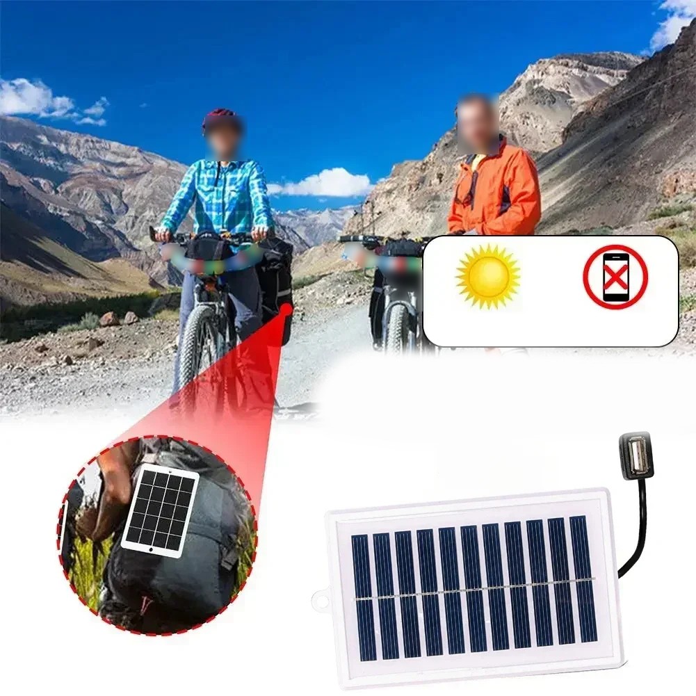 2W 5V Portable Solar Panel USB Interface for Outdoor Lighting and Devices