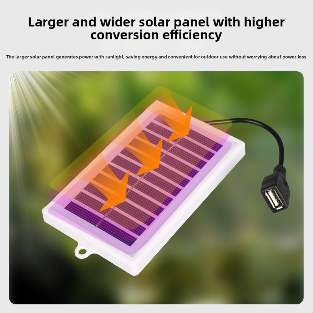 2W 5V Portable Solar Panel USB Interface for Outdoor Lighting and Devices