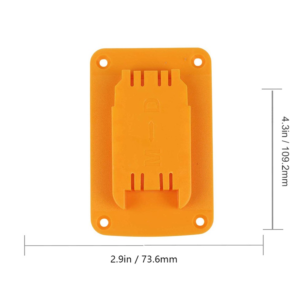 Yellow ABS Wall Mount Drill Holder for 12V 20V Power Tools with Hardware
