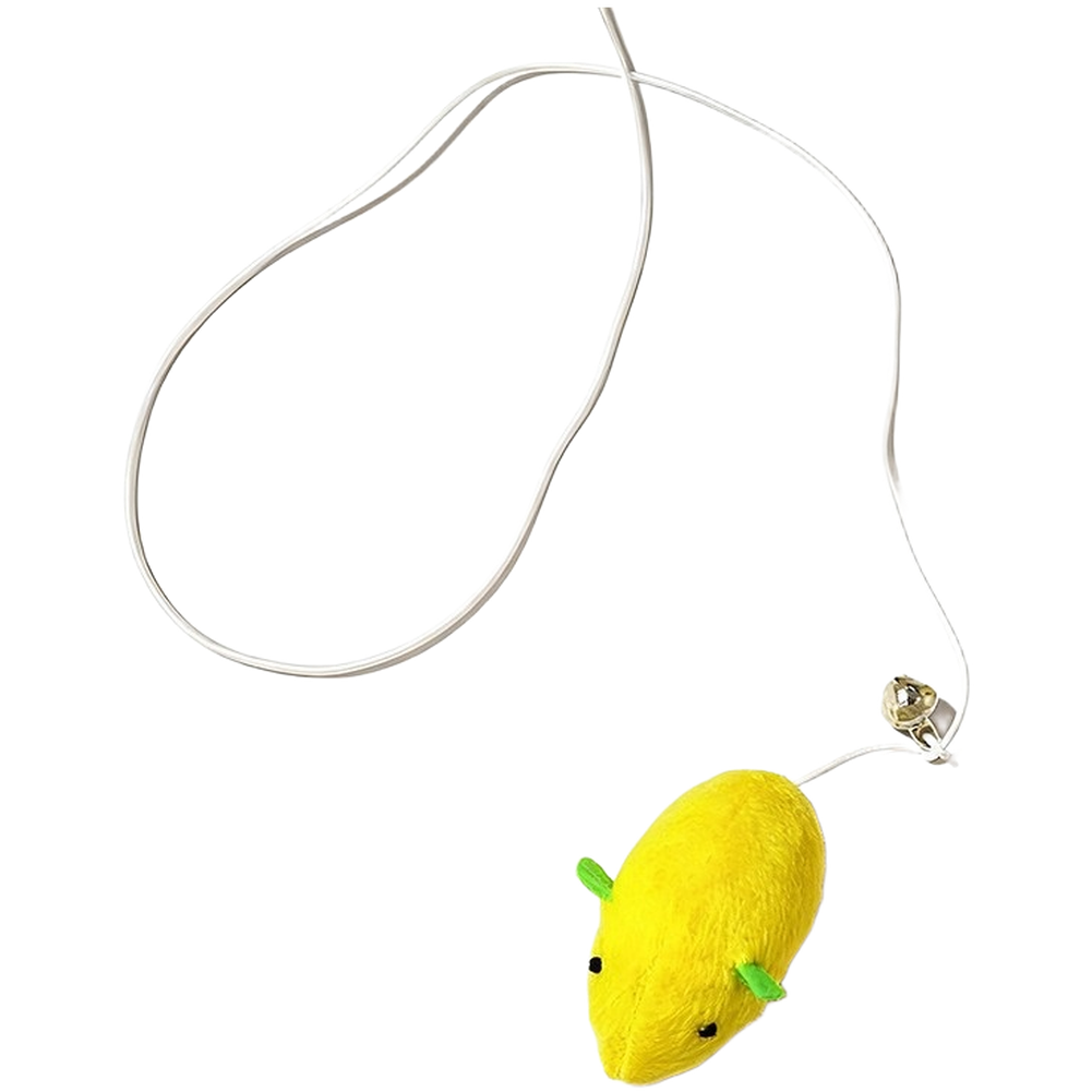 Cat Teaser Wand for Interactive Play: Plush Animal + Elastic Rope + Catnip