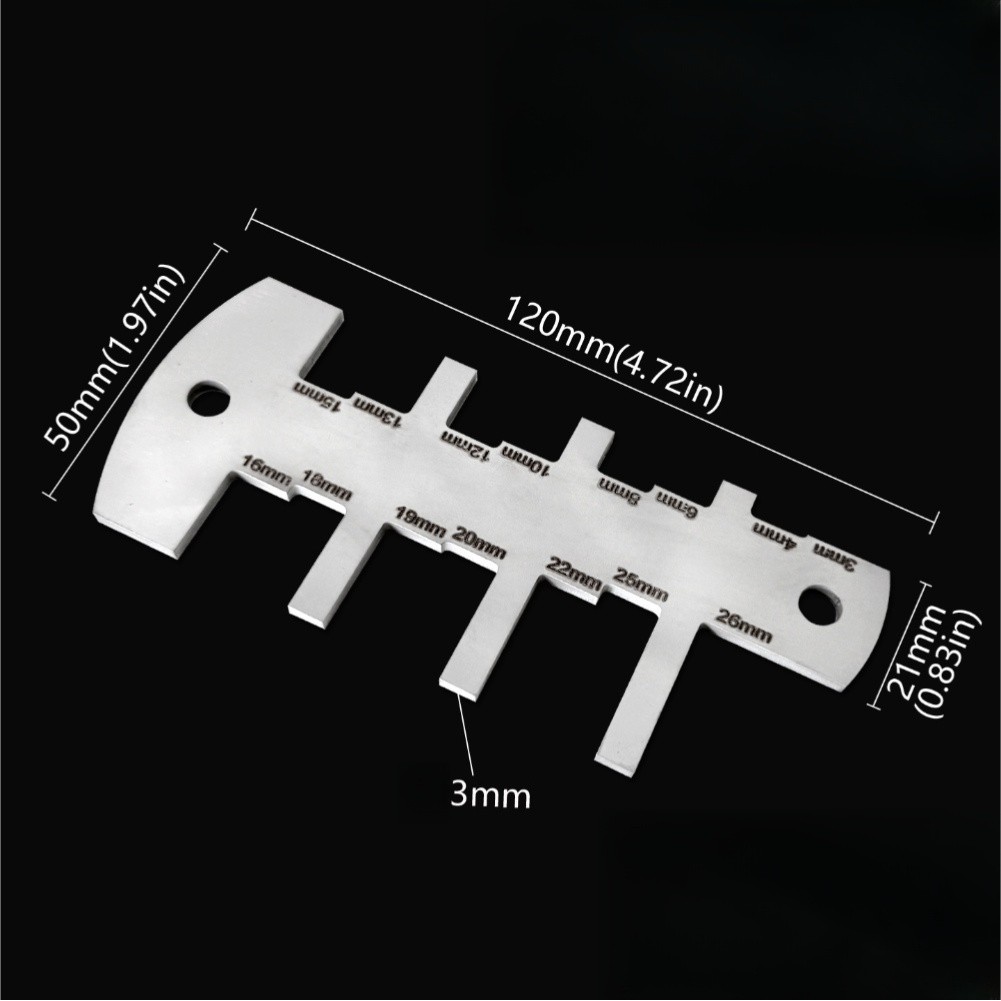 Aluminum Stainless Steel Height Gauge for Woodworking Table Saw Use 12.5cm