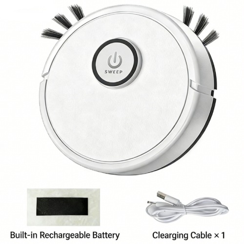 Robot Vacuum Cleaner 20x20x4.5cm 3 in 1 Function Sweep Mop Suction Low Noise