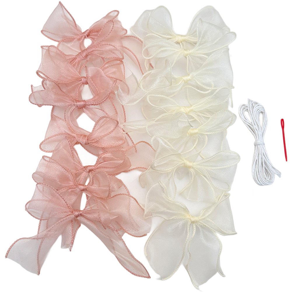 15pcs Bow Garland for Wall Backdrop Wedding Birthday Festive Room Decor