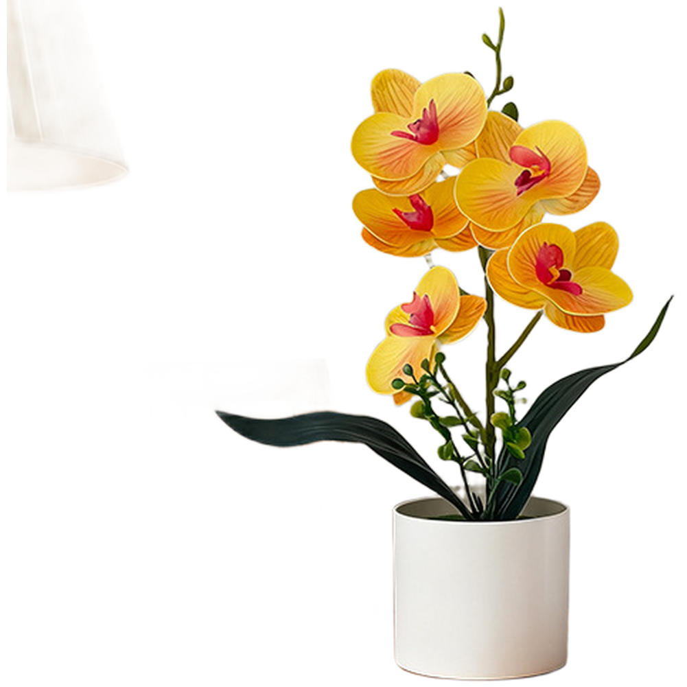5-Stem Yellow Pink White Rose Red Edge Purple Heart Spotted Purple Fake Orchid