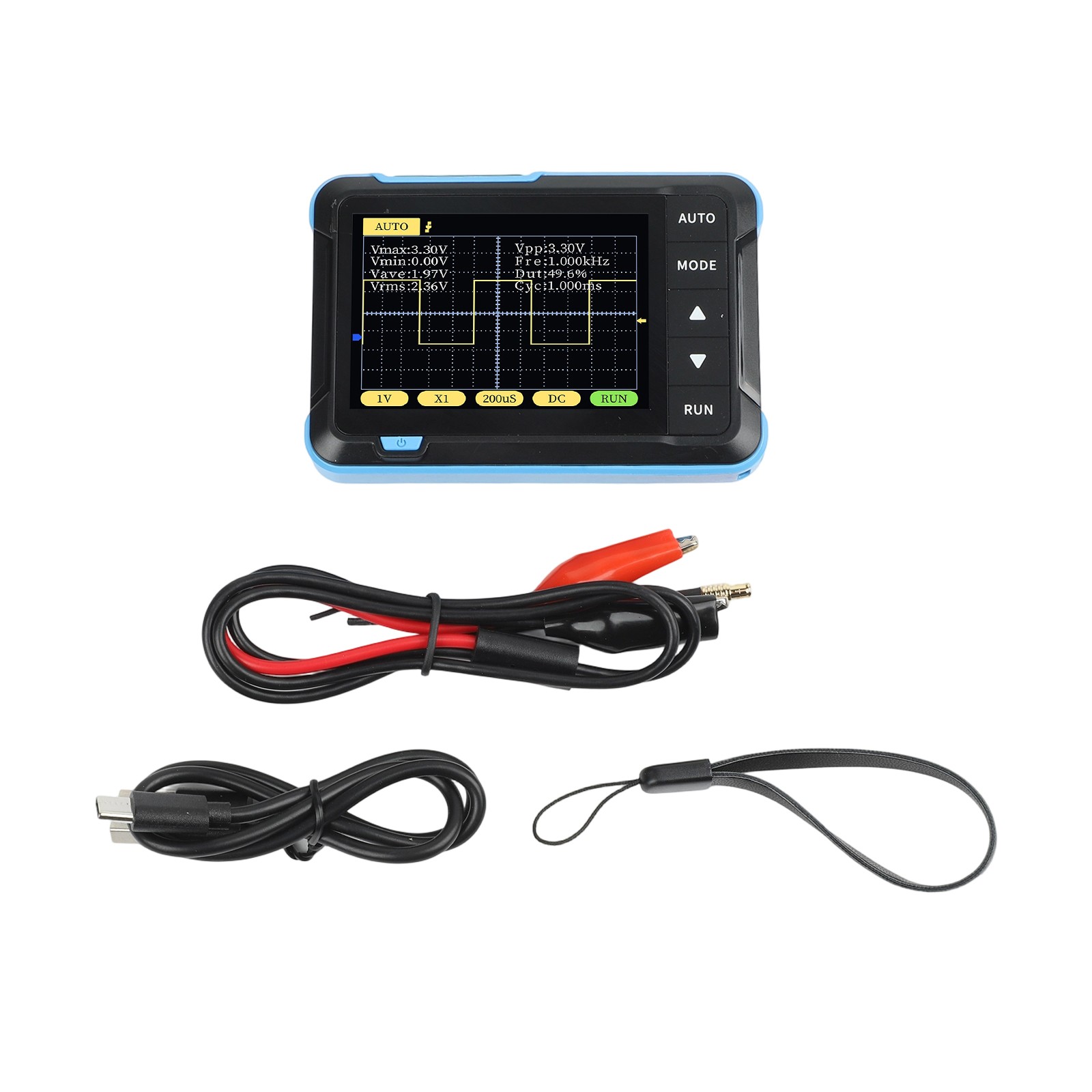 SO152 Handheld Digital Oscilloscope for Basic Testing 2 5MSas 200KHz Bandwidth
