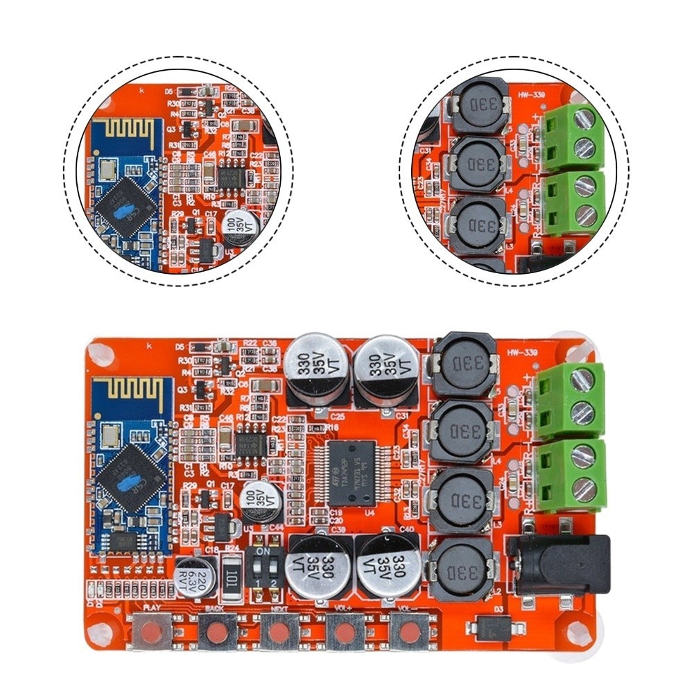 Wireless Audio Board TDA7492P 2x50W CSR8635 Chip for DIY Speaker Projects