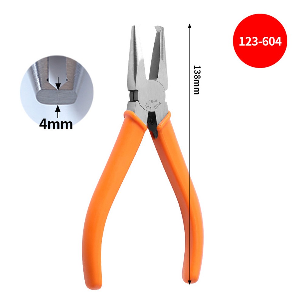 6 Inch Angled Tip Pliers for Plastic Materials For CRV Steel Trim Snips