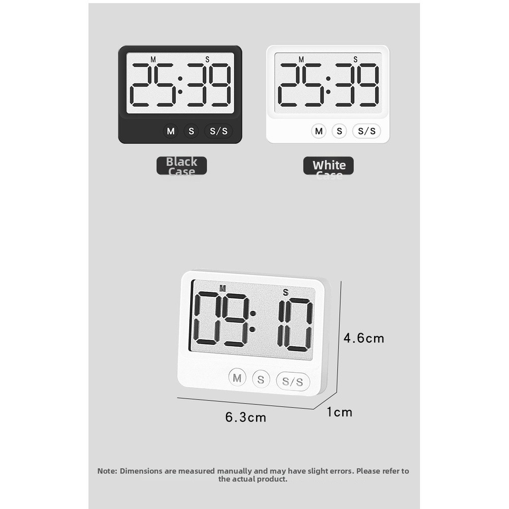LCD Countdown Timer with Magnetic Back and Large Display for Metal Mount