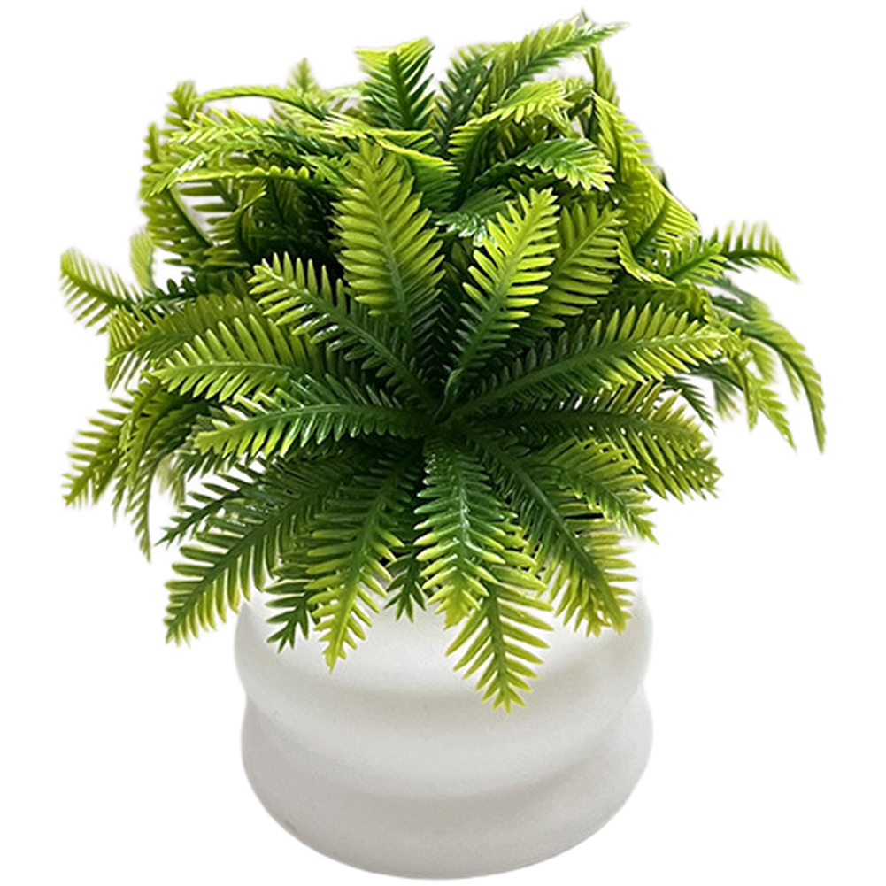 Coconut Leaf Faux Potted Plant for Contemporary Interior and Event Design