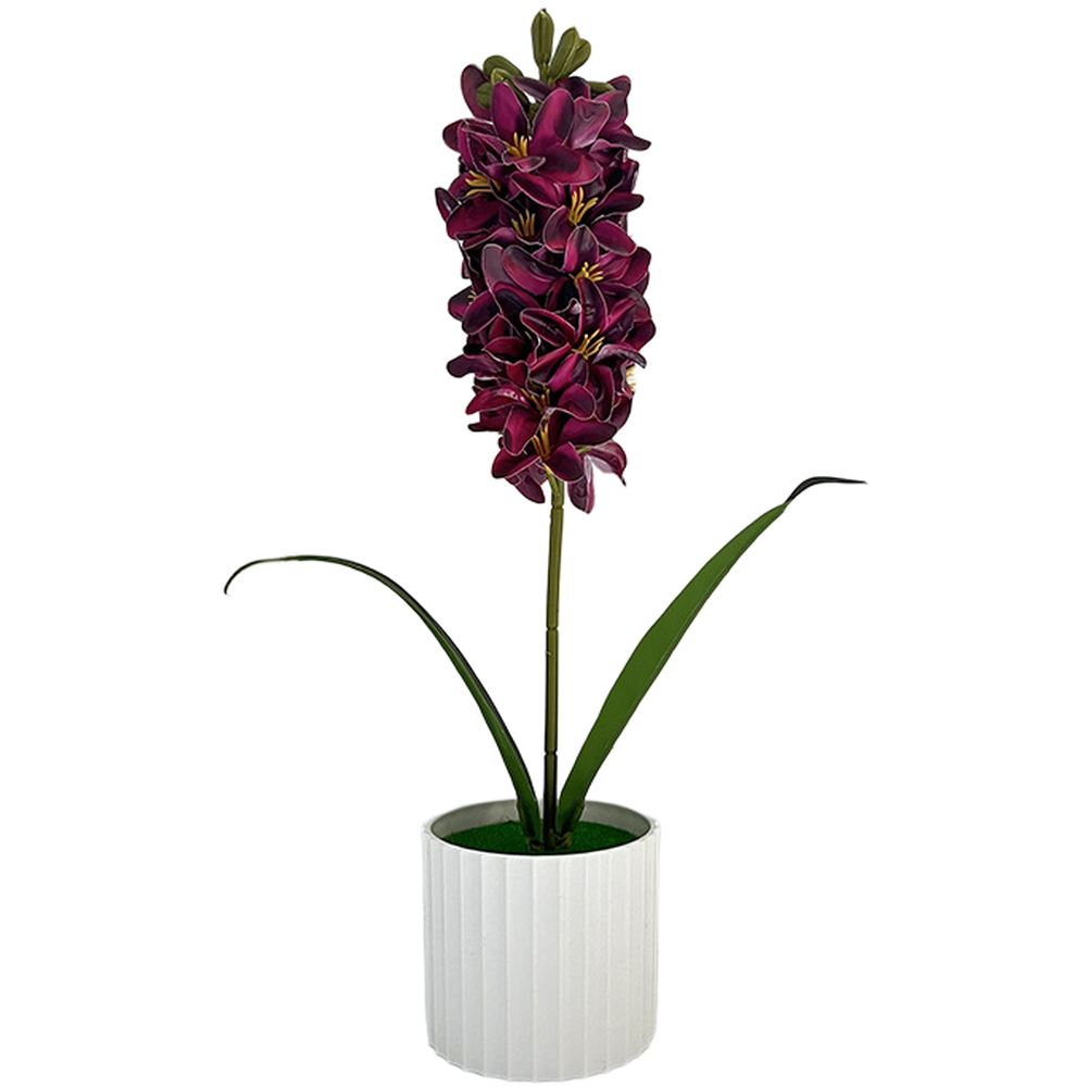 Hyacinth Floral Decor in Pot for Table Centerpiece For Home Office Use