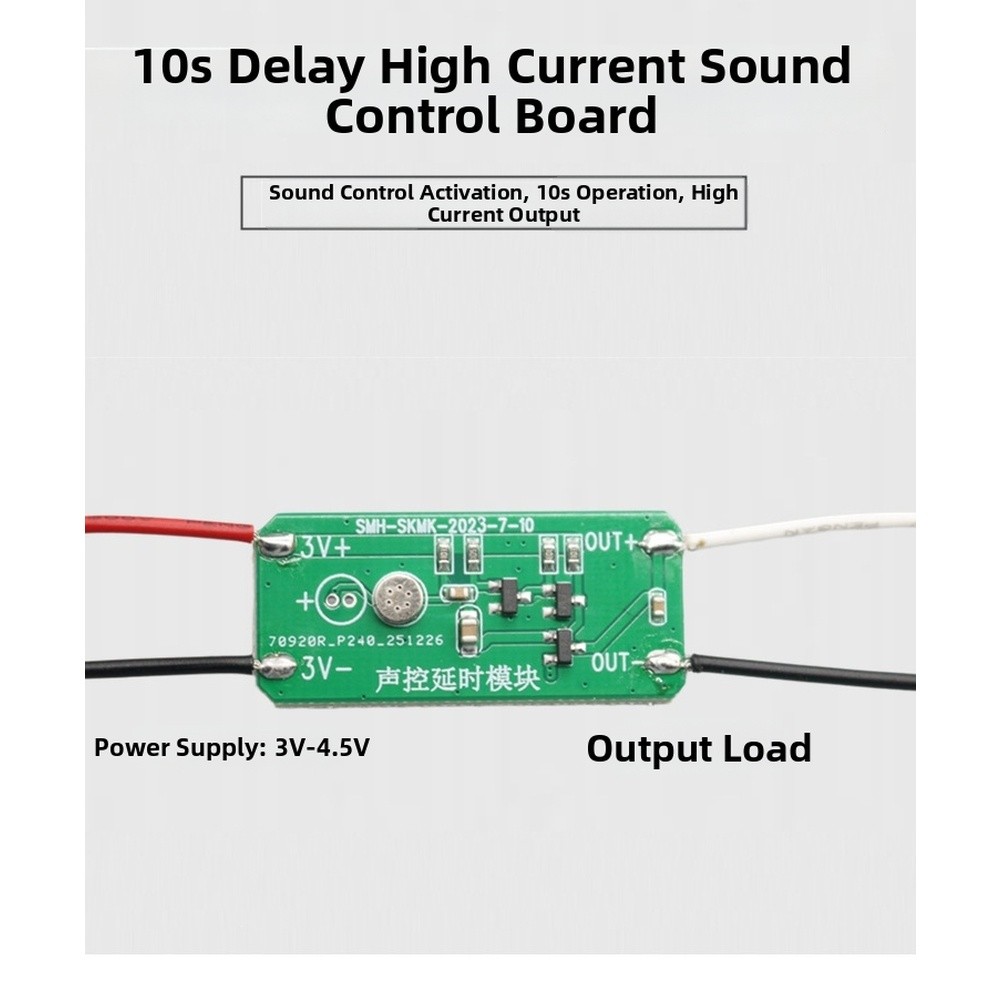 Sound Sensitive Relay Module for LED Lighting and Small DC Motor Applications