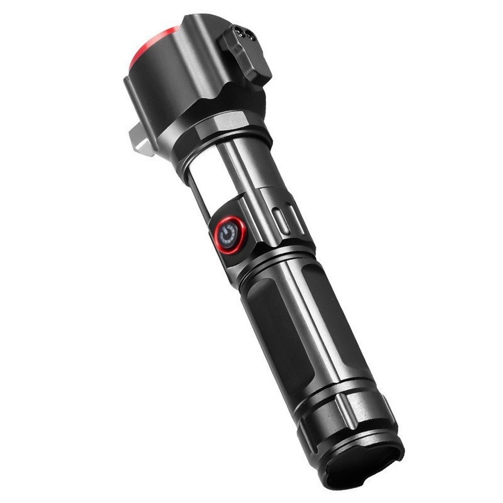 Battery Zoom LED Flashlight Built-in Power Bank Adjustable Focus