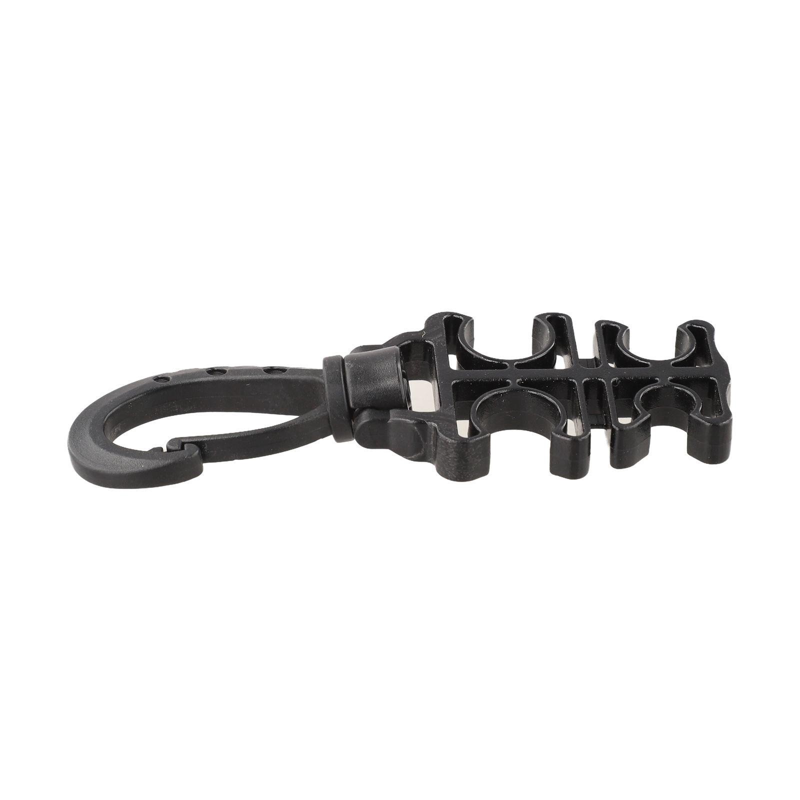 Compact Scuba Hose Holder Clip for BCD Regulator with 4 Hole Quick Release