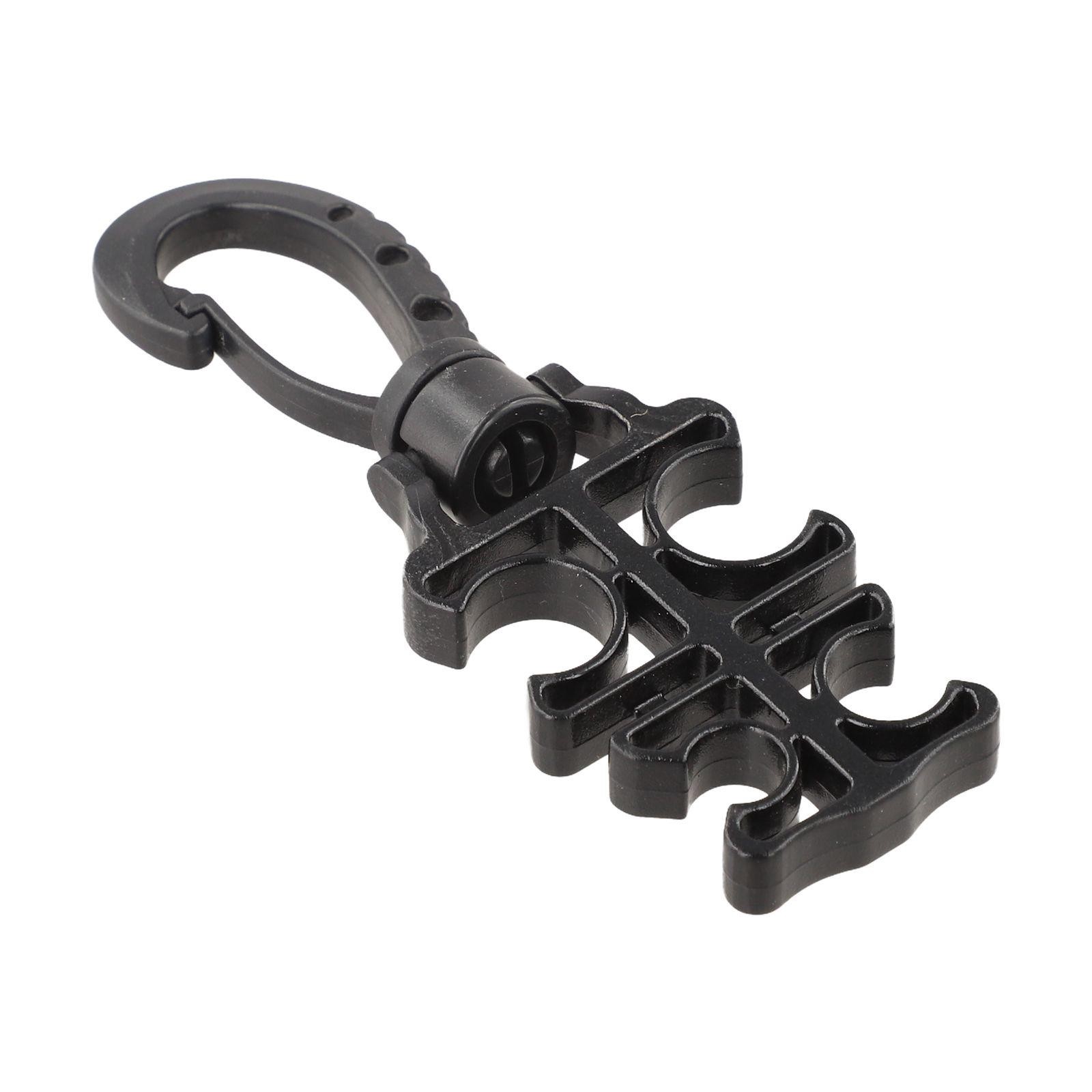 Compact Scuba Hose Holder Clip for BCD Regulator with 4 Hole Quick Release