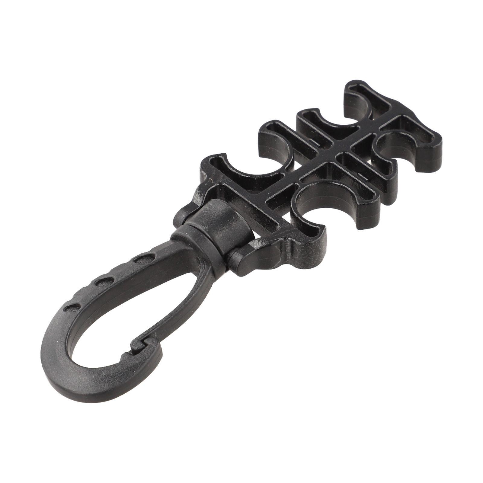 Compact Scuba Hose Holder Clip for BCD Regulator with 4 Hole Quick Release
