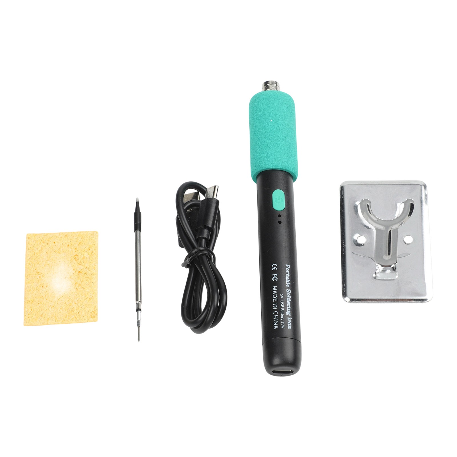 Interchangeable Tips Cordless Soldering Iron Metal/Rubber Handle DIY Repairs