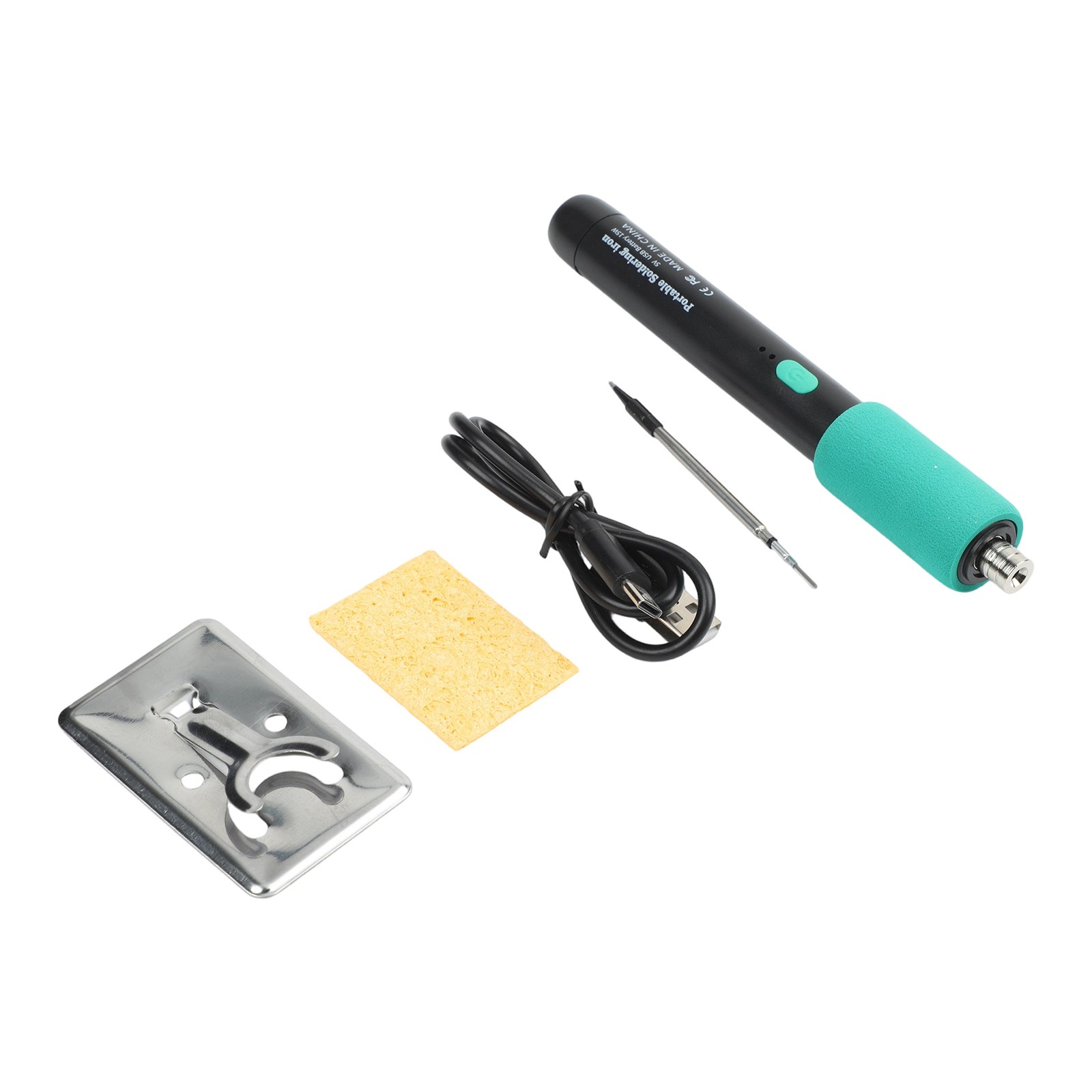 Interchangeable Tips Cordless Soldering Iron Metal/Rubber Handle DIY Repairs