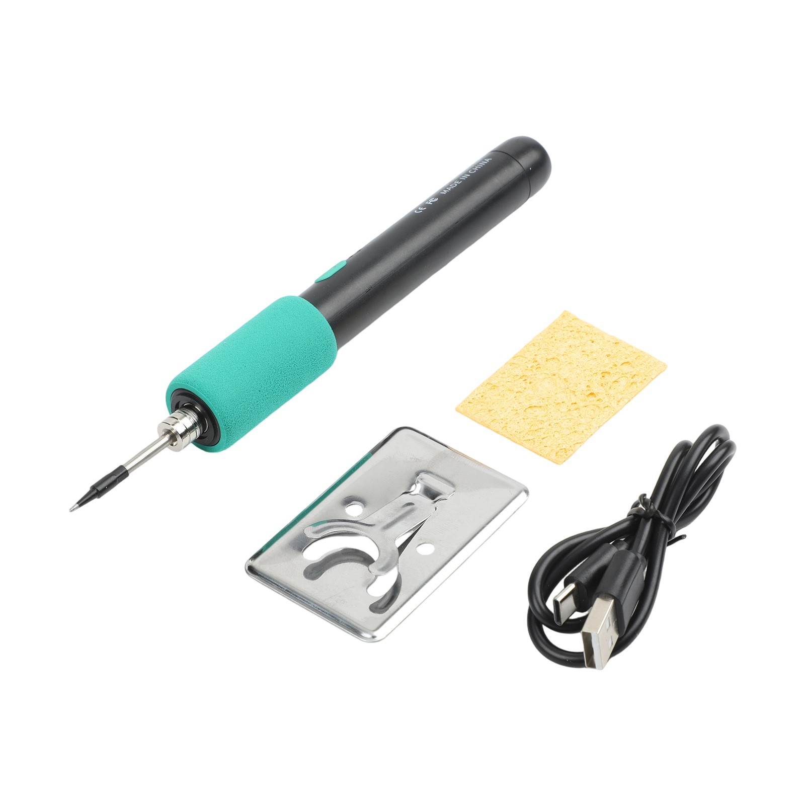 Interchangeable Tips Cordless Soldering Iron Metal/Rubber Handle DIY Repairs