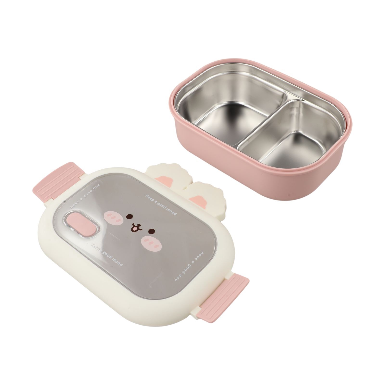 Leak Proof Stainless Steel Lunch Box with Bunny for Family and Office Meals - Produktbild 5