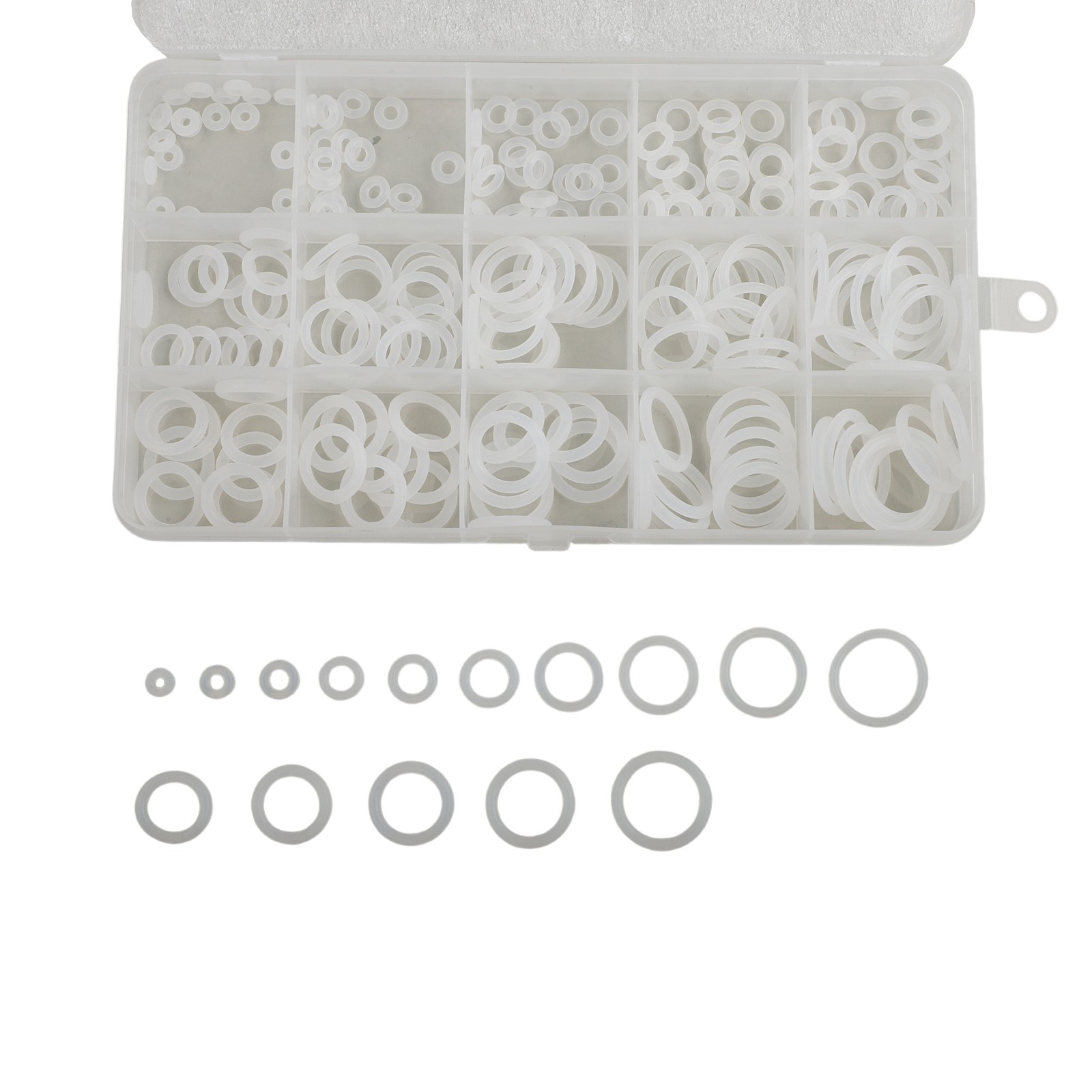 1228 Pcs Silicone O Rings Assortment 32 Sizes Clear White for Plumbing Use