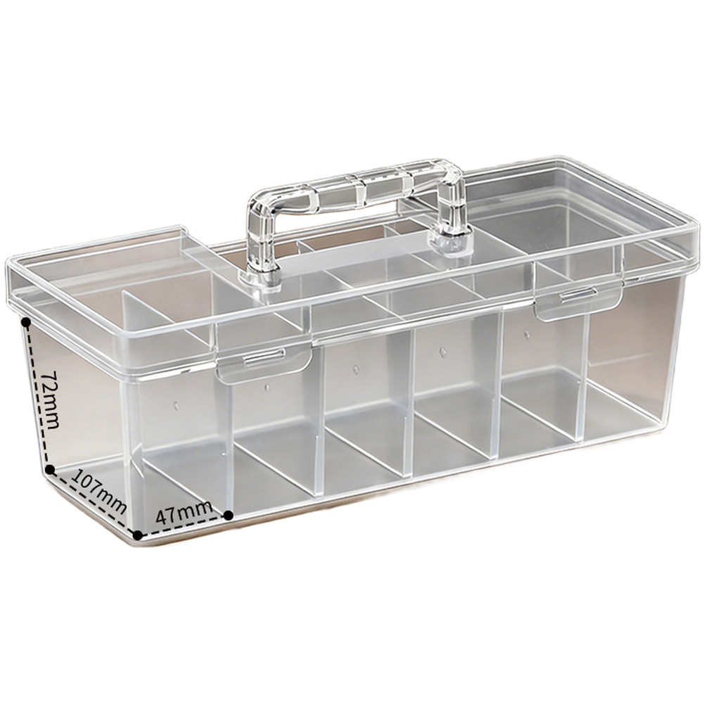 Stackable Transparent PP Parts Box with Removable Dividers for Screws and Nuts