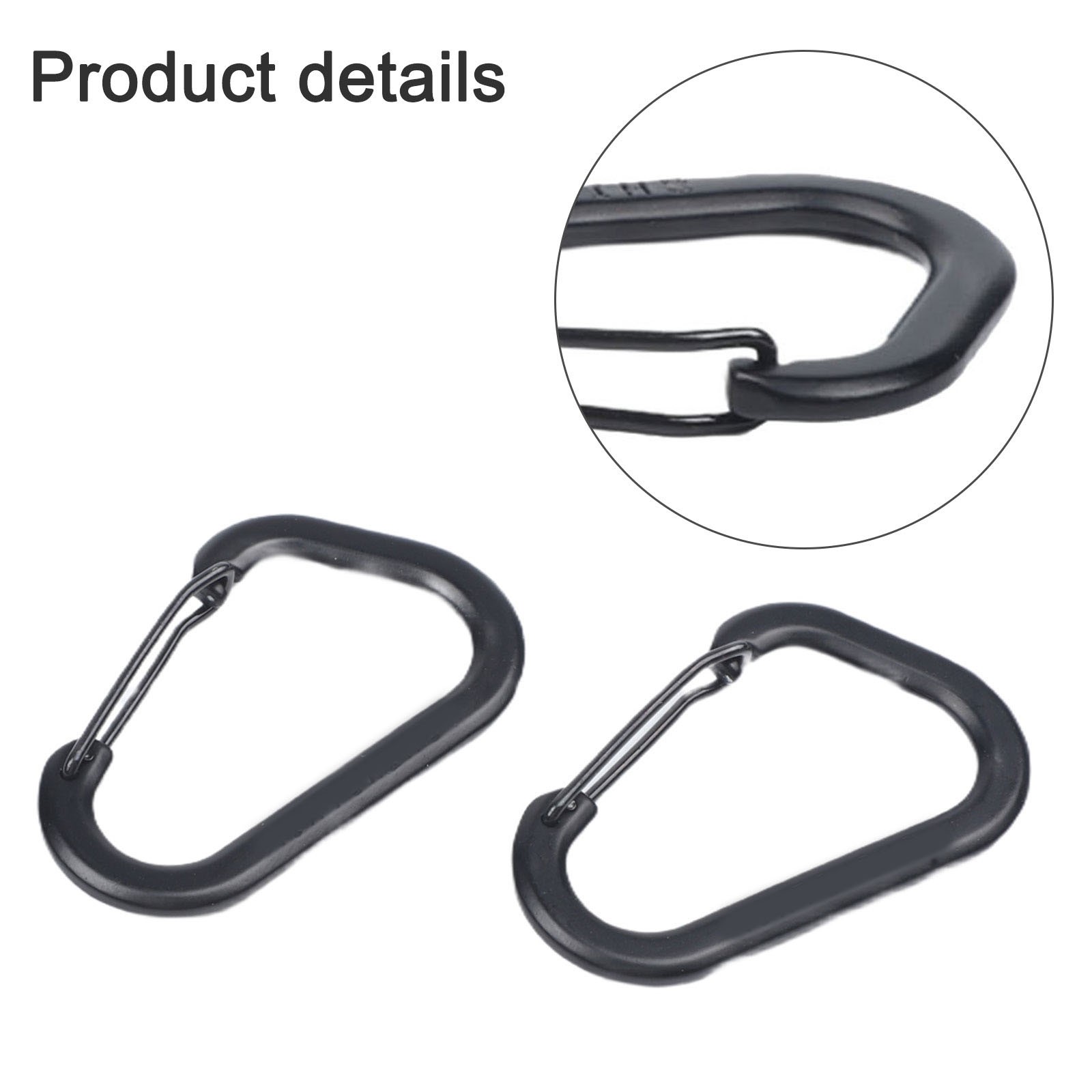 Carabiner Lock Camping Accessory Aluminum Alloy Construction Compact Design