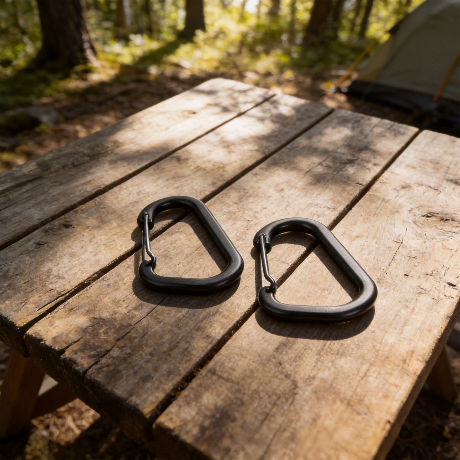 Carabiner Lock Camping Accessory Aluminum Alloy Construction Compact Design