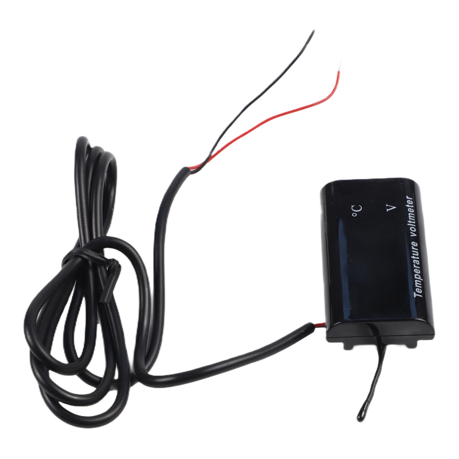 Digital Temperature Sensor Voltmeter Dual Display LED Compact DC12V Vehicle Use