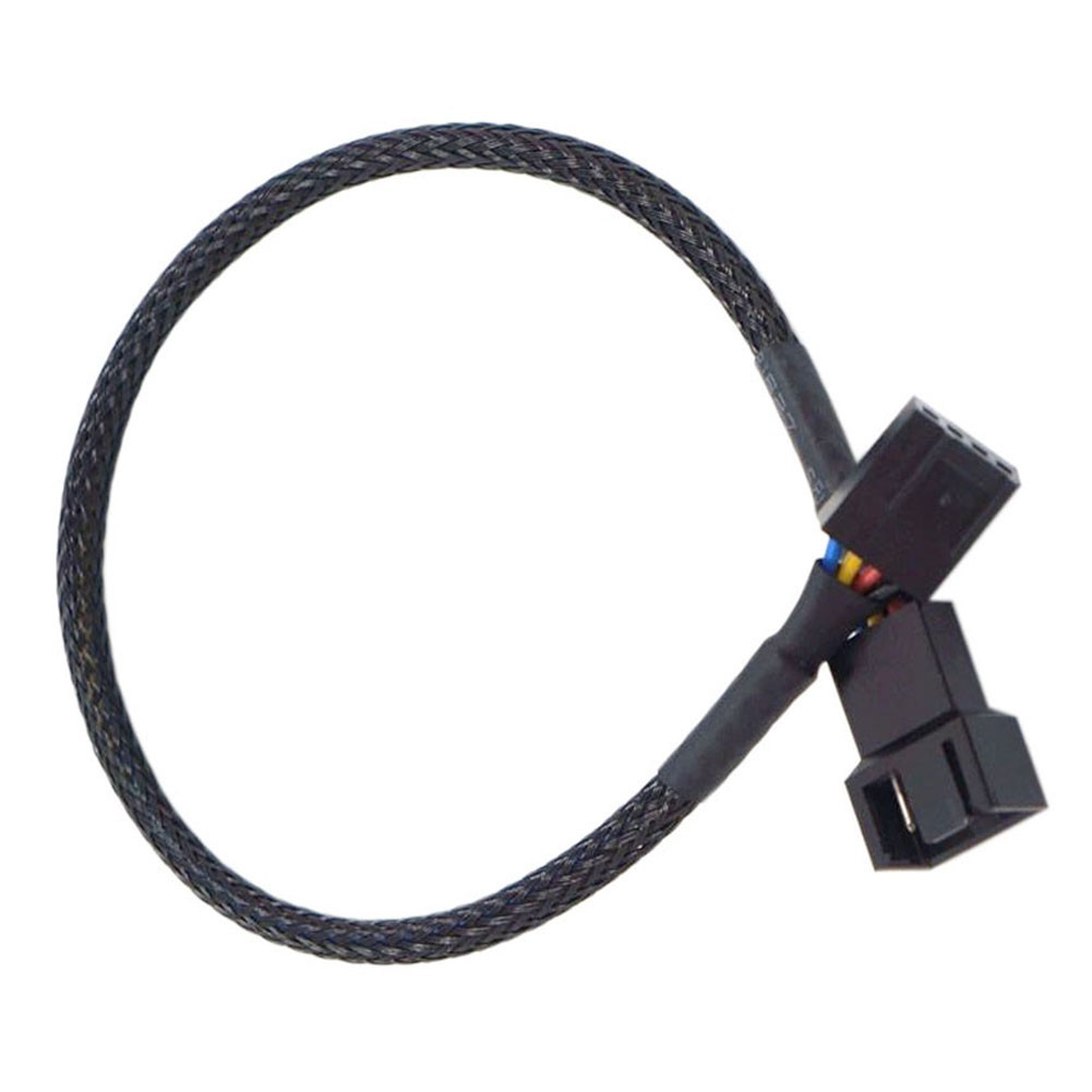 For PC Builds PC Fan Extension 4-pin Cable Adapter Snakeskin Textured Sleeve