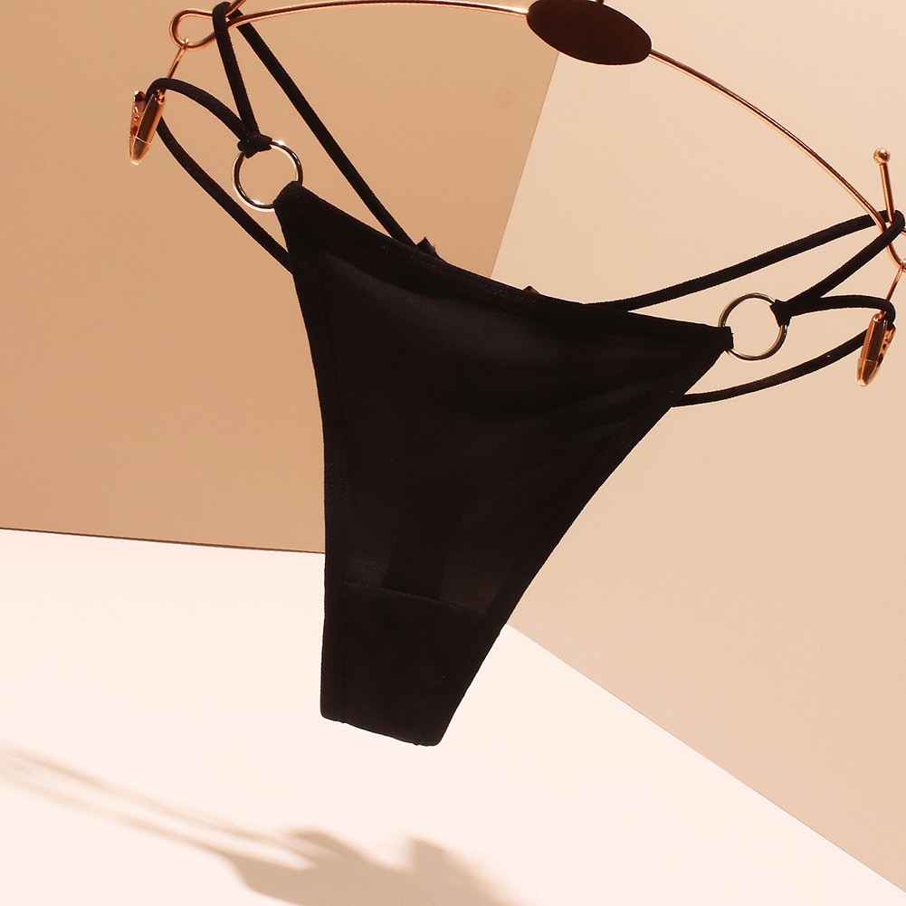 Hollow G String Thong for Women Low Rise Breathable Panties Nylon Spandex Blend