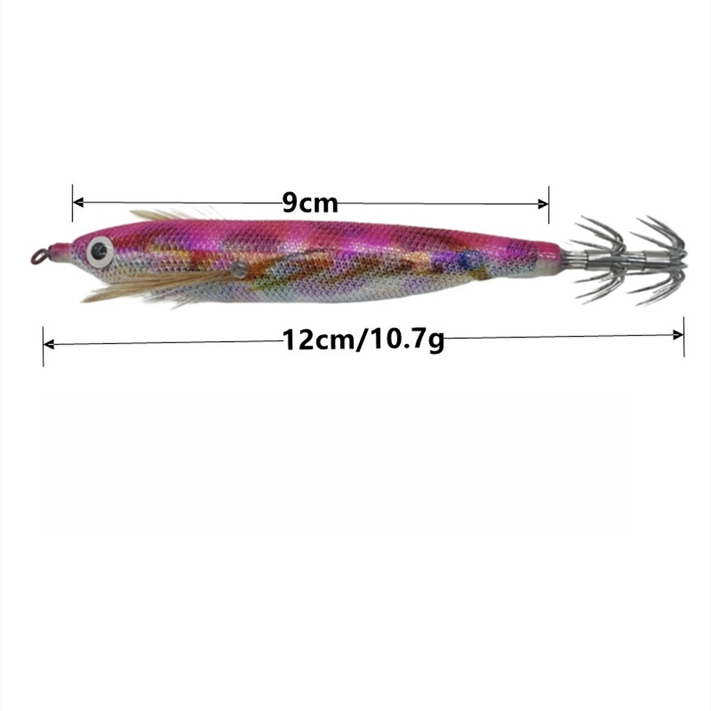 Horizontal 12cm Luminous Shrimp Jig for Squid and Octopus with BKK Hook