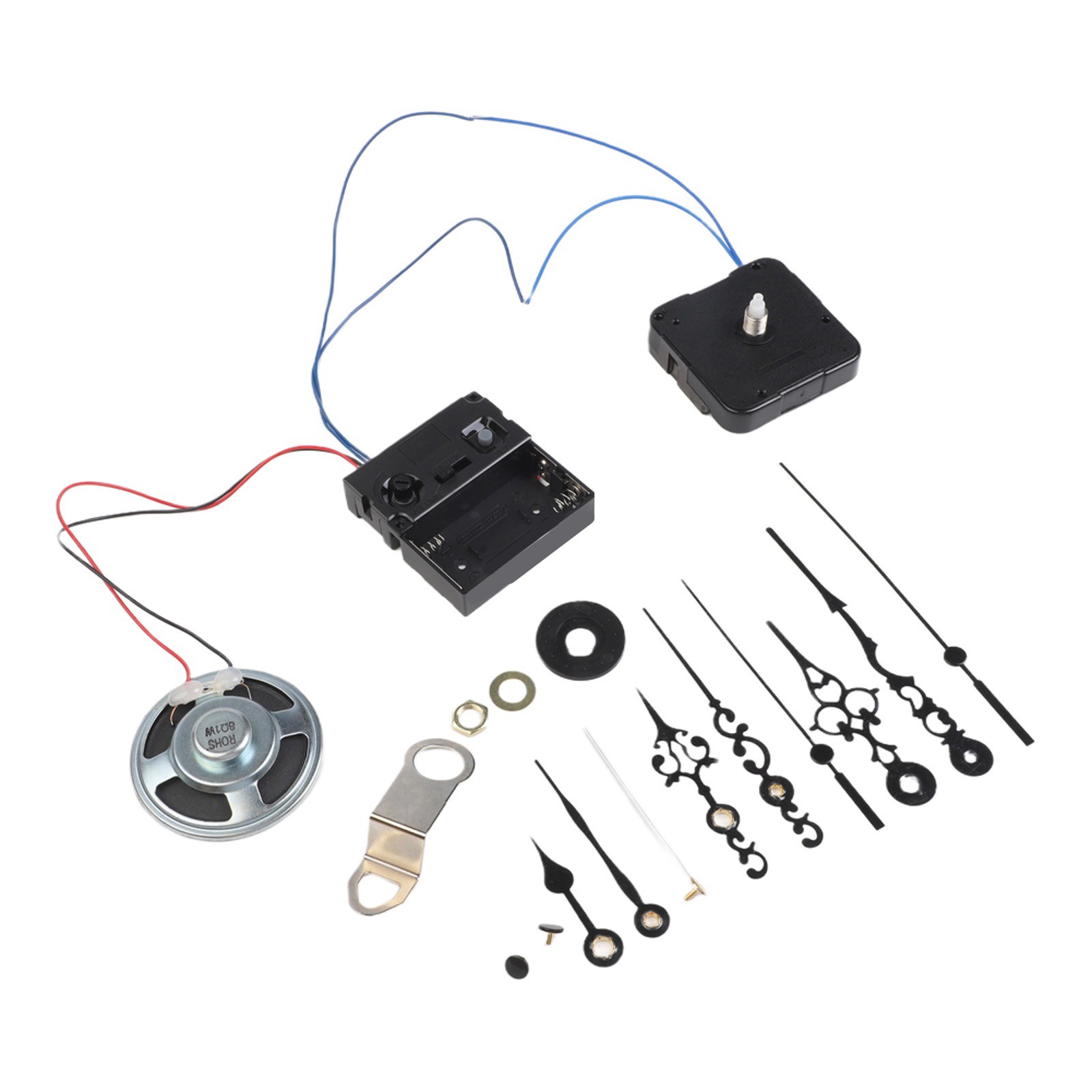 Music Box Clock Repair Kit Includes Clock Hands and Movement for For horn