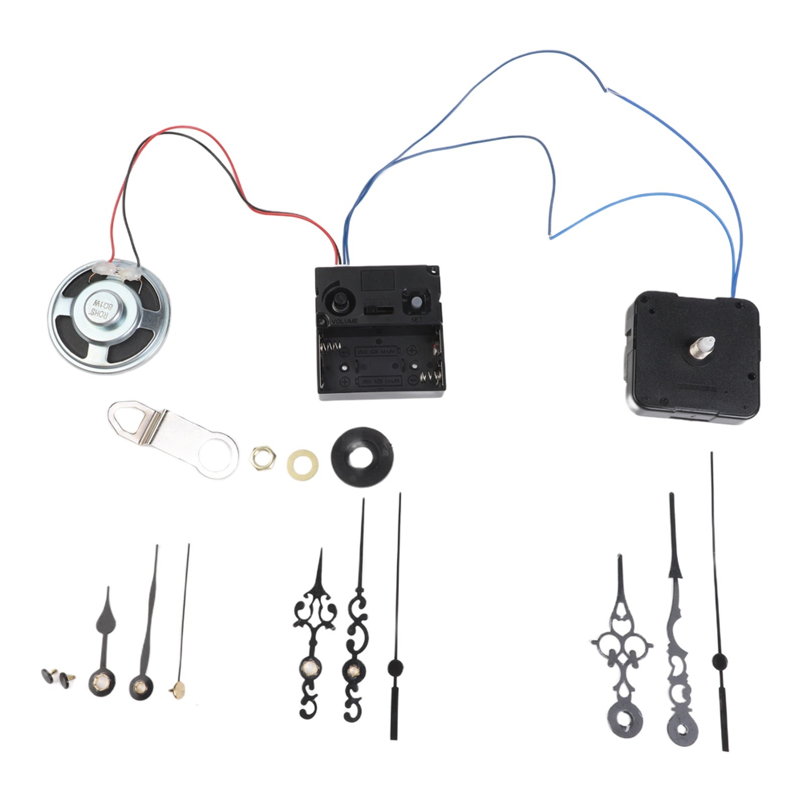 Music Box Clock Repair Kit Includes Clock Hands and Movement for For horn