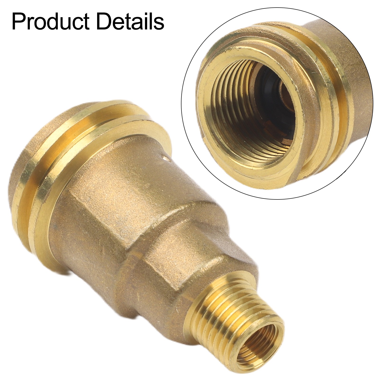 for QCC1 Nut Propane Gas Adapter Hose Fitting with 14 Inch NPT Male Thread
