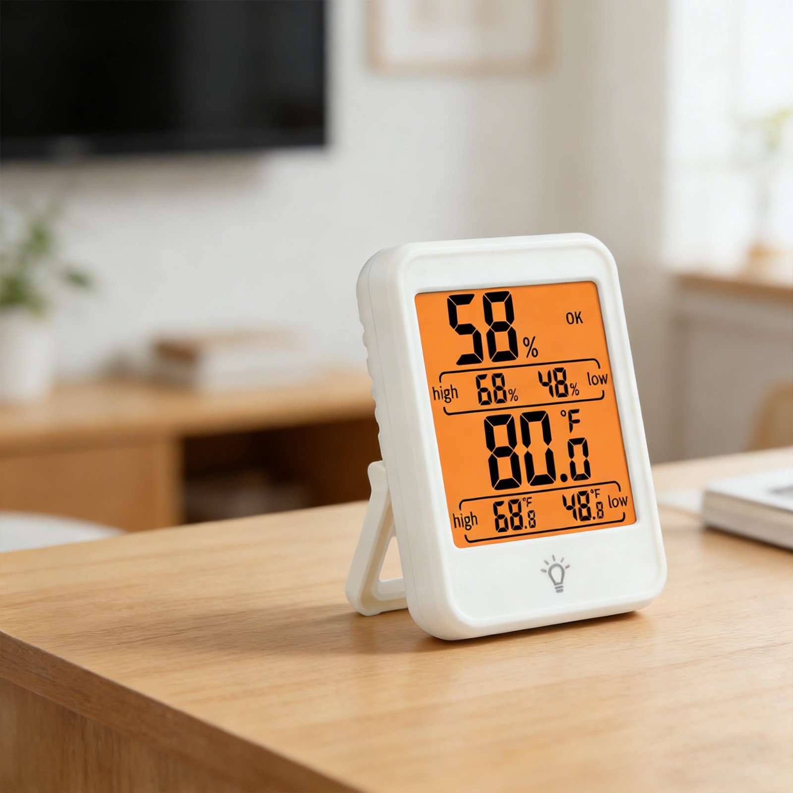 For Office Environment Digital Thermo-Hygrometer Accurate Built-In Sensor