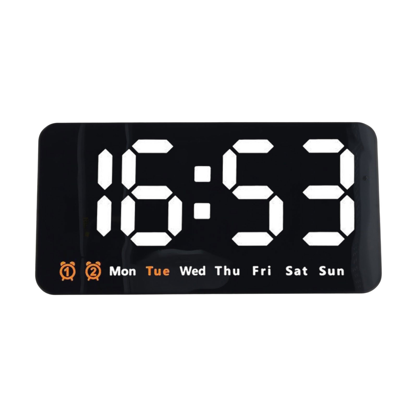 Digital Wall Clock with Large Display Date Week Time and Adjustable Brightness