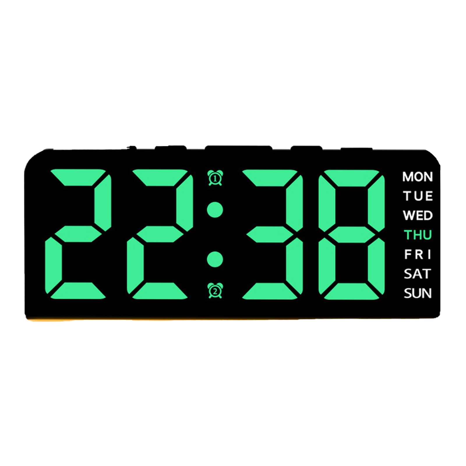 LED Digital Alarm Clock with Date Snooze and Adjustable Soft Ambient Light