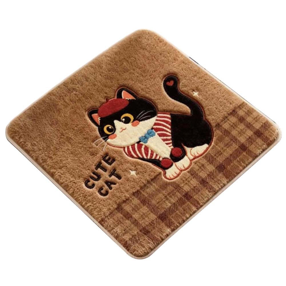 Thickened Soft Office Chair Pad with Non-Slip Silicone Backing Washable 35x35cm