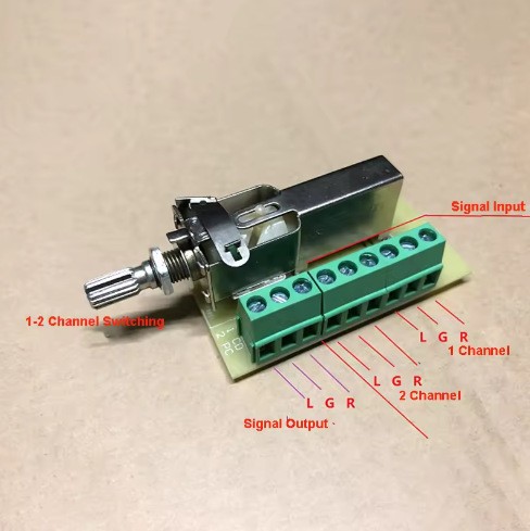 Green PCB Audio Tone Control Board 2 Channel 4 Channel Selector Switch