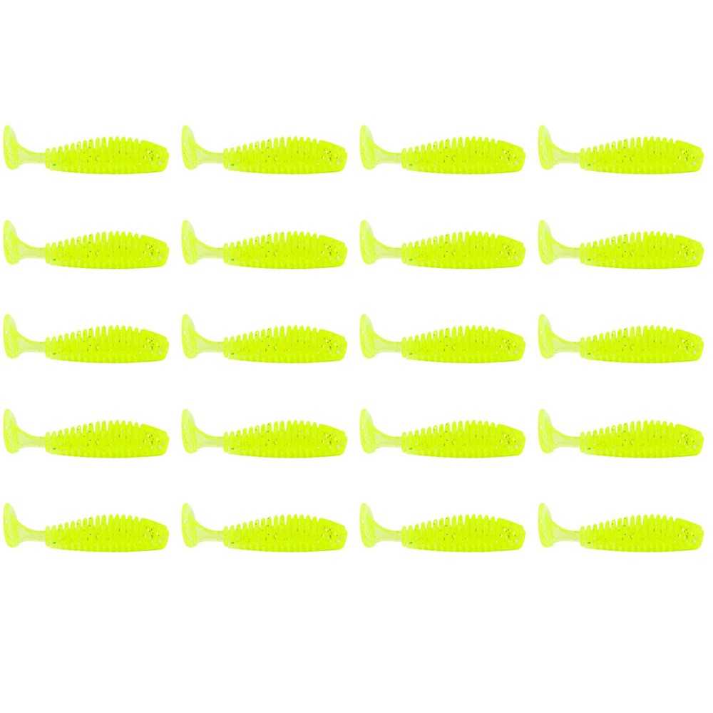 20PCS Soft T Tail Lure Deep Thread Design 16.9x12cm for Bass Trout Multi Depth