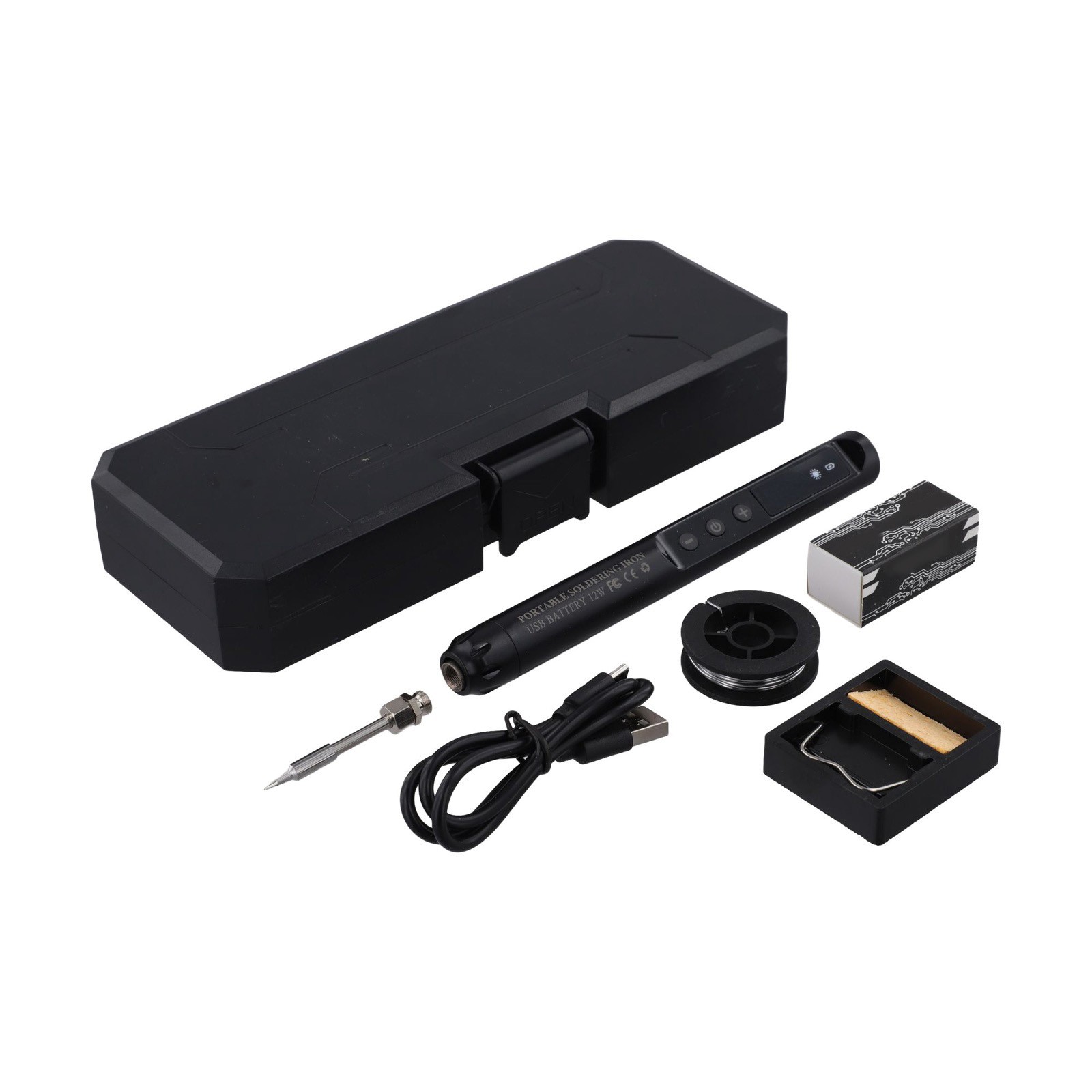 Electronics Repair Cordless Soldering Kit Adjustable Temperature Ergonomic Grip