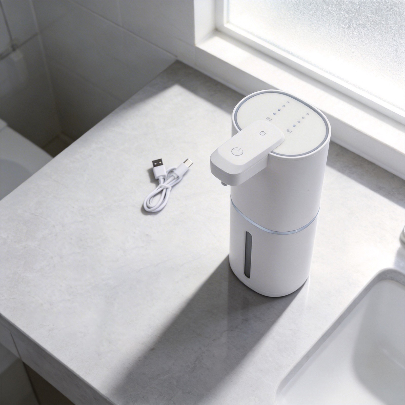 Waterproof Automatic Soap Dispenser for Wall Mount with Adjustable Levels