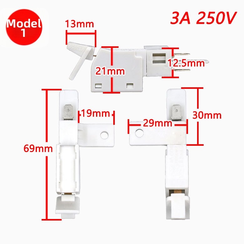 Washing Machine Lid Switch Contact Replacement 6x6x2.5cm White Switch Part