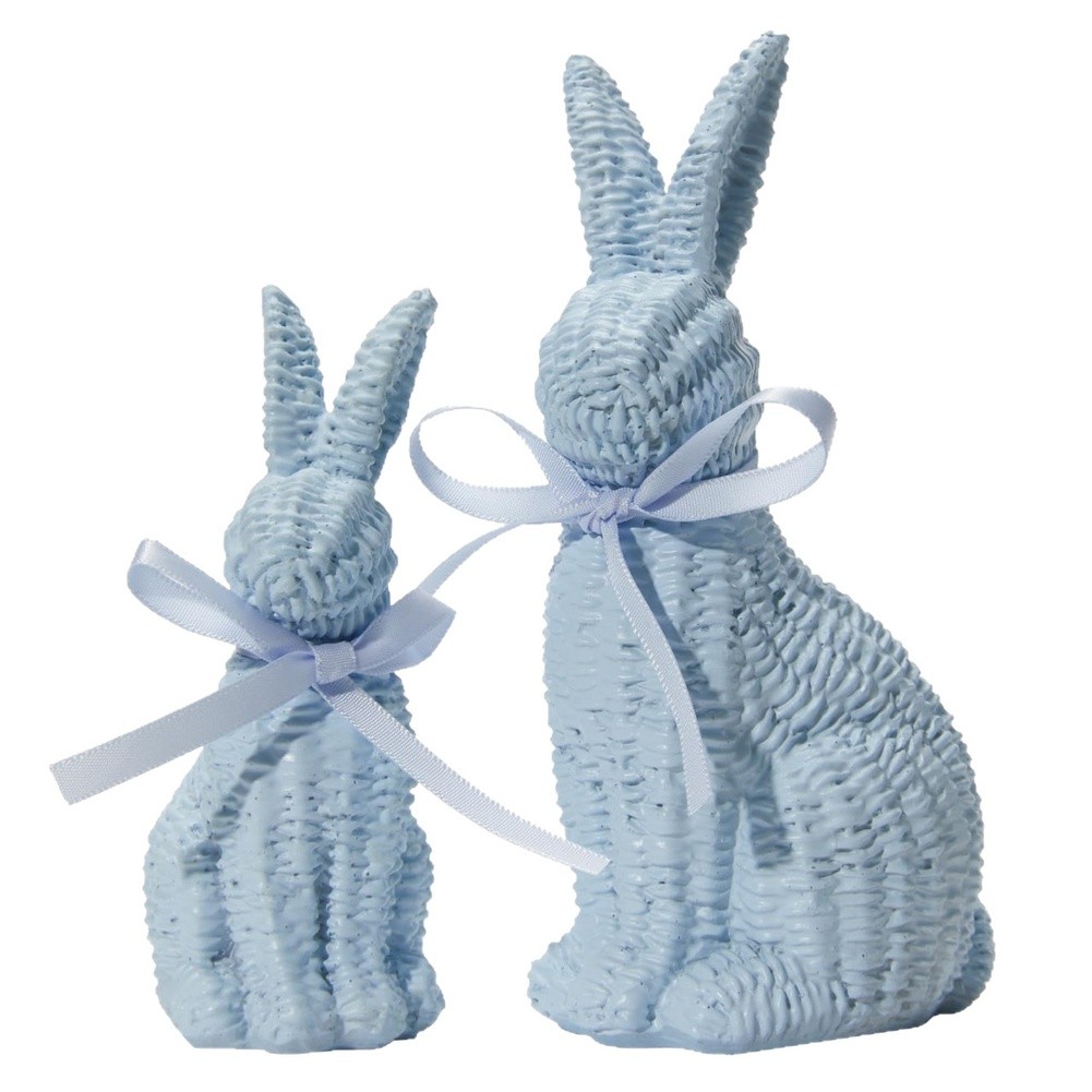 2 PCS Nordic Rabbit Ornament Set Easter Tabletop Decor 11cm ABS Material