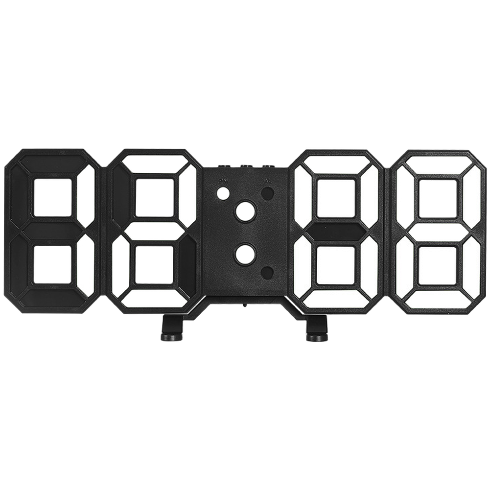 In 3D LED Alarm Clock with Date Temperature Display and Night Mode Dimming