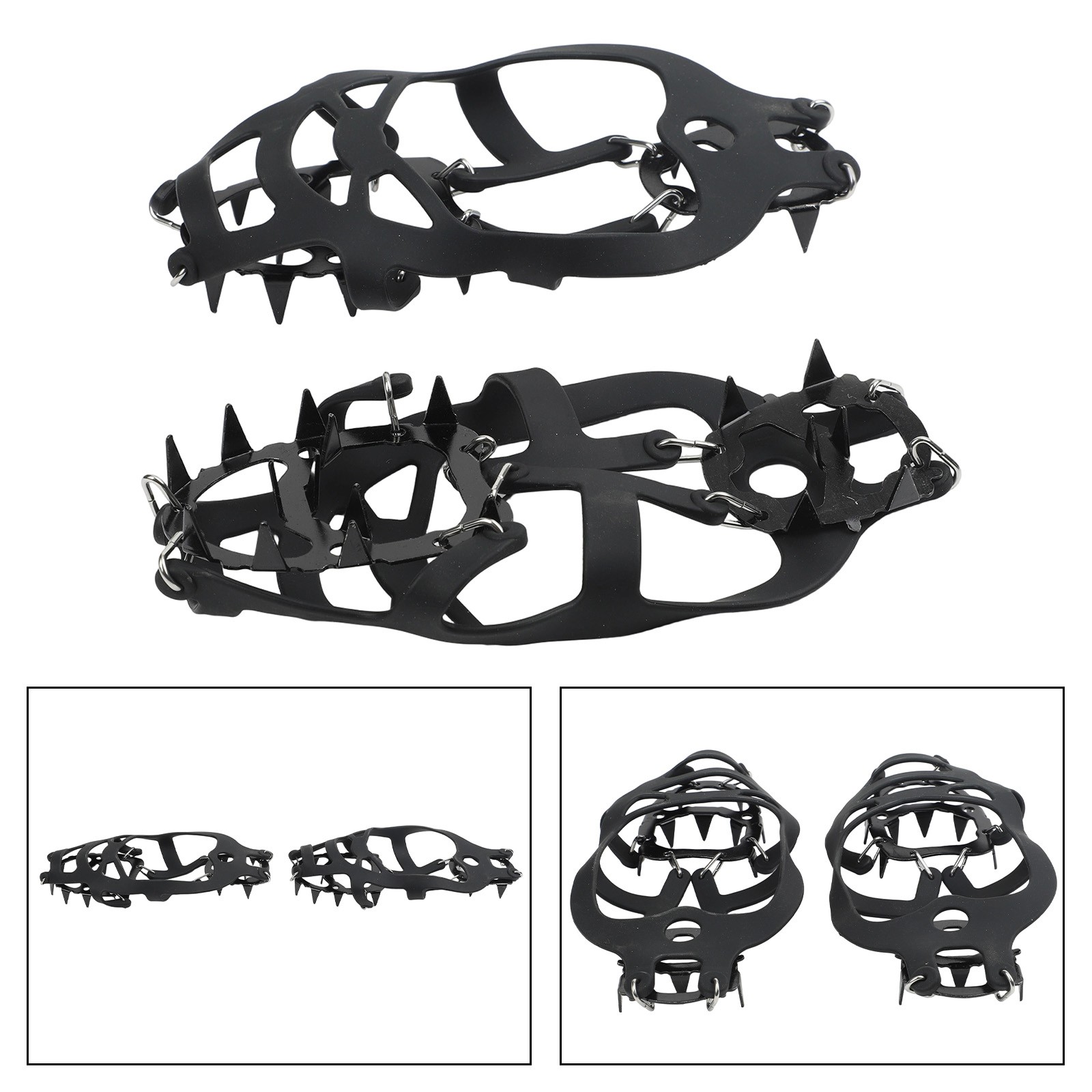 18 Tooth Steel Ice Spikes for Shoes Hiking Climbing Snow Anti Slip Grip