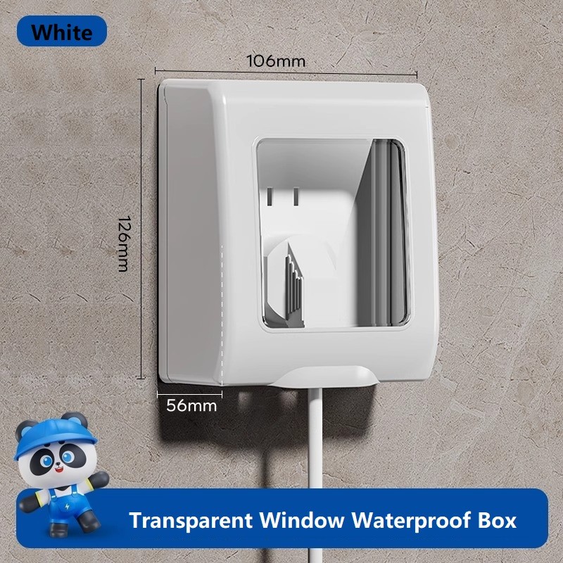 86 Type Waterproof Electrical Cover with Clear Window for Wet Area Use